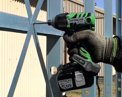 Screw fixing steel building frames