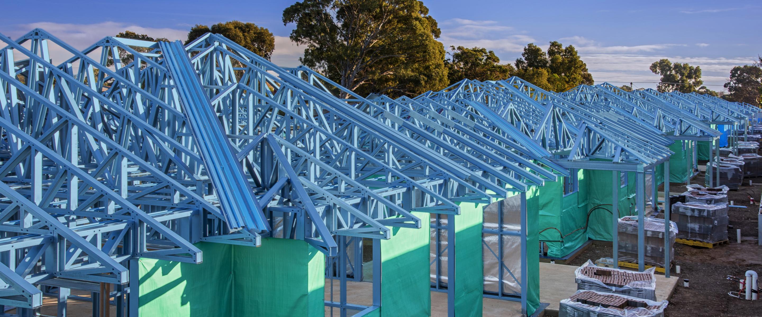 Maxispan steel building frames product range includes wall frames, roof trusses, floor joists and most recently, flooring cassettes, all made from TRUECORE® steel