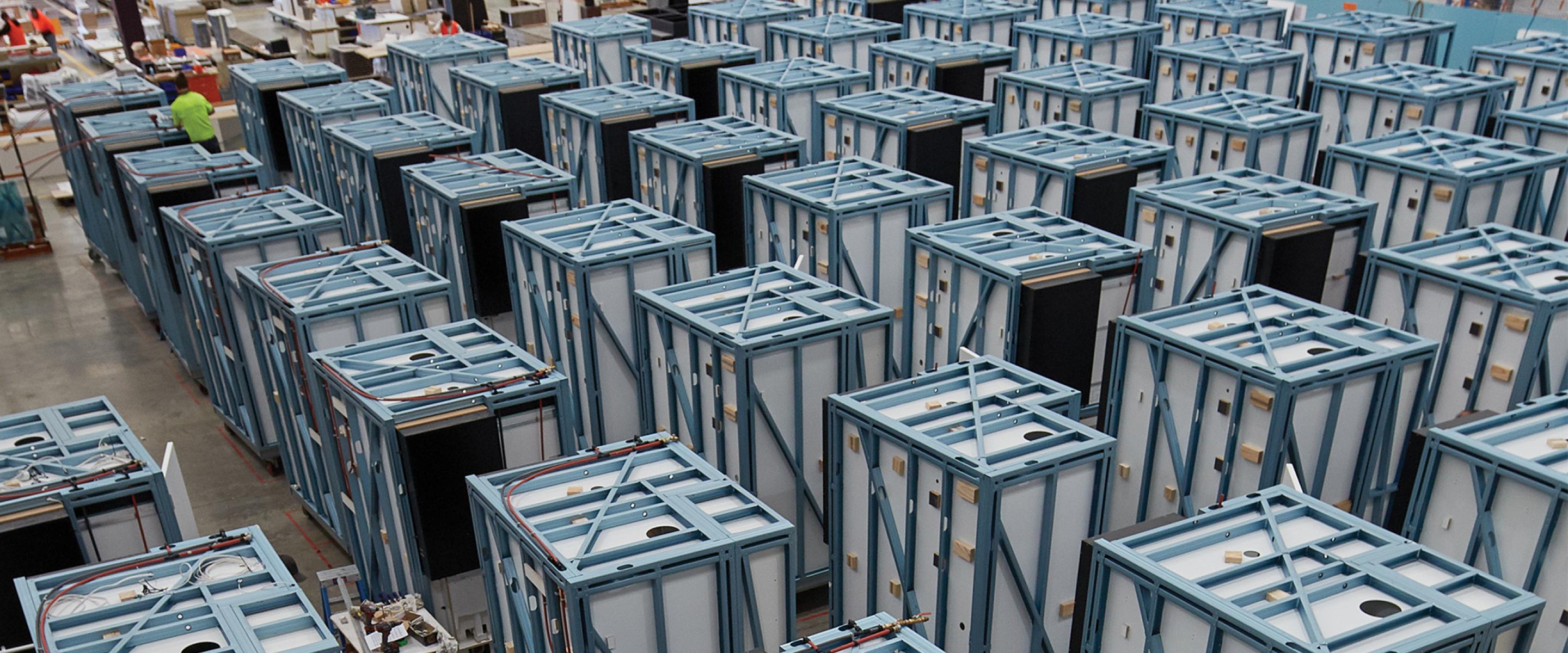Schiavello Bathroom Pods use framing made from TRUECORE® steel