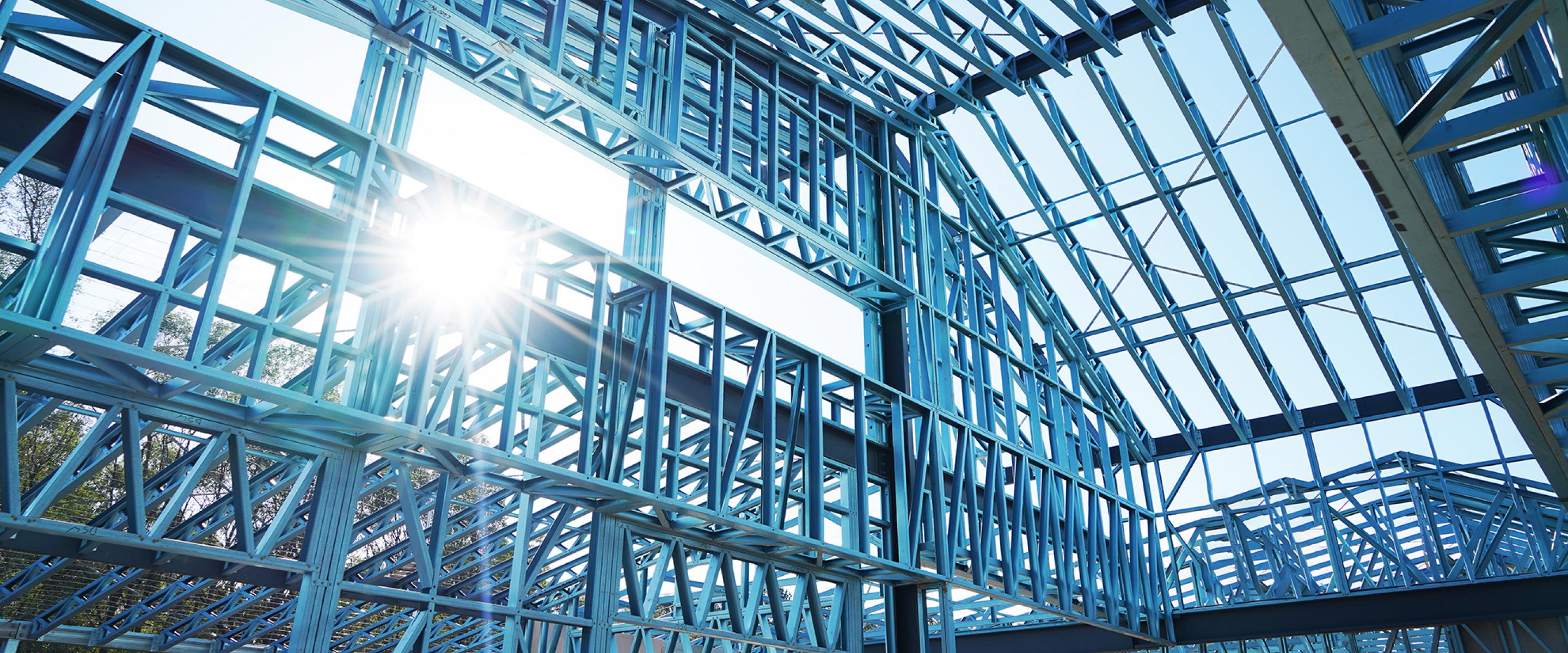 Sun shining through TRUECORE steel frames at Redland Bay State school