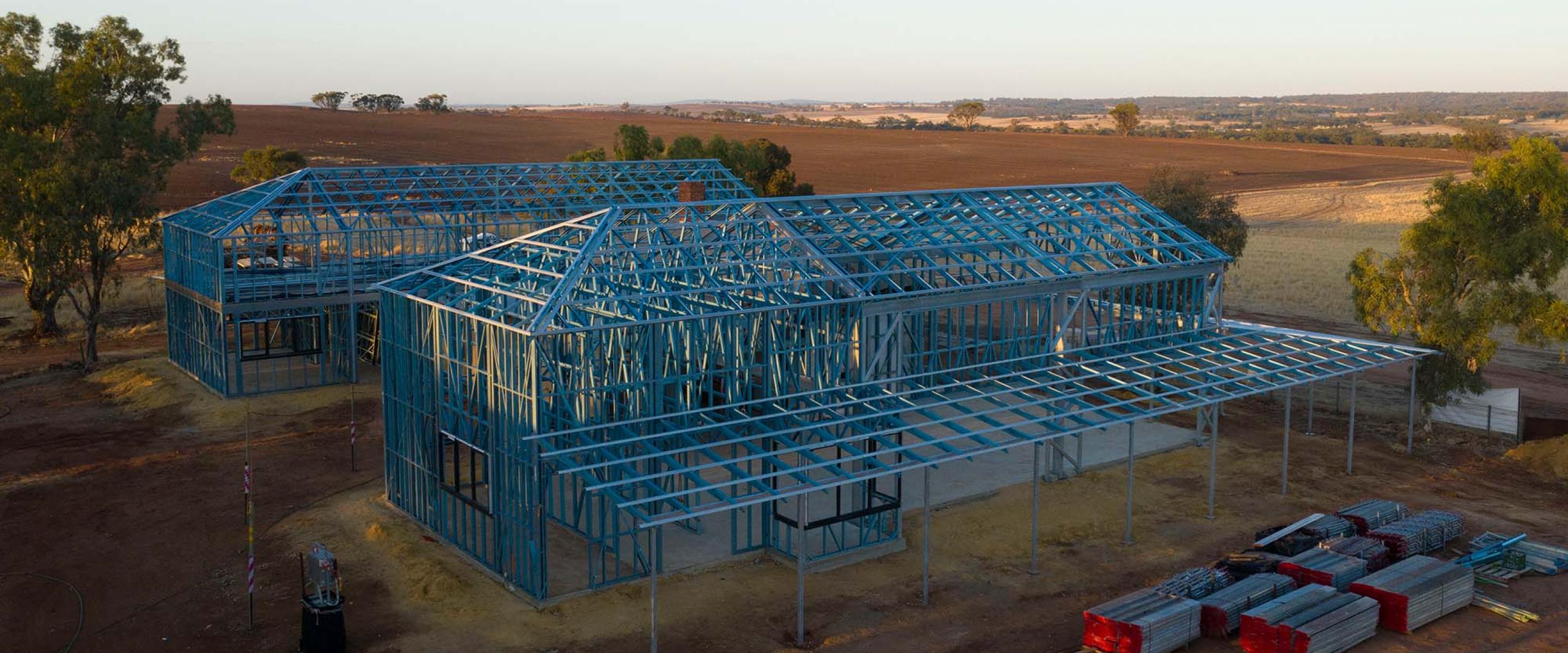 Indah Island - Hamptons Farmhouse Project - Framing made from TRUECORE® steel