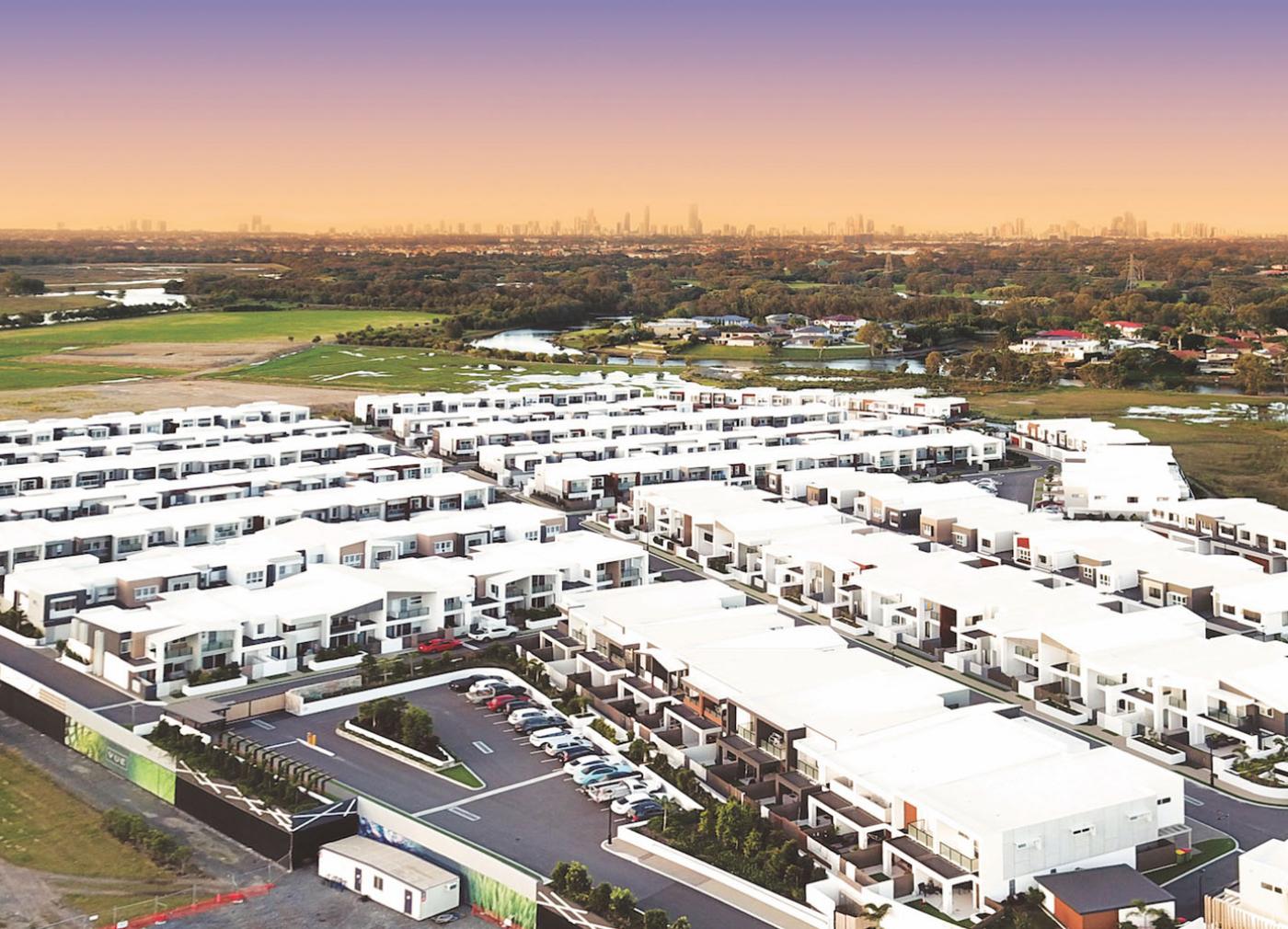 AFS VUE Terrace Homes - Complete Aerial shot