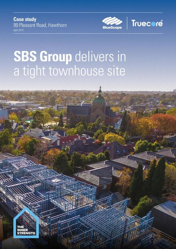 SBS Group Hawthorn townhouses TRUECORE steel case study thumbnail