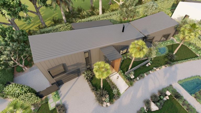 House 1: The Block 2024 - frames made from TRUECORE® steel and roofing made from COLORBOND® steel in the colour Southerly®